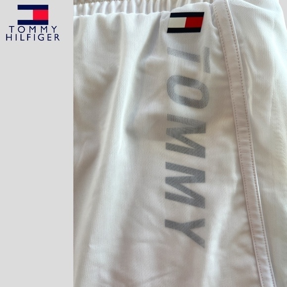 TOMMY HILFIGER Pull On Drawstring Waist Mesh Skort In White-XL/NWT - Picture 9 of 12